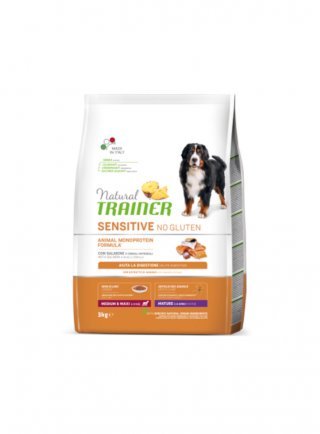 TRAINER Natural DOG Maturity M/M 3Kg Salmone SENSITIVE No Gluten