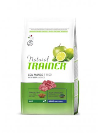 TRAINER Natural DOG Maxi 3Kg MANZO, RISO e GINSENG