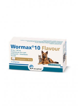 WORMAX 10 FLAVOUR 50/500mg 3cpr - cane e gatto