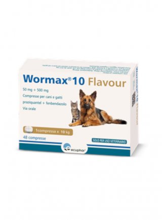 WORMAX 10 FLAVOUR 50/500mg 48cpr - cane e gatto